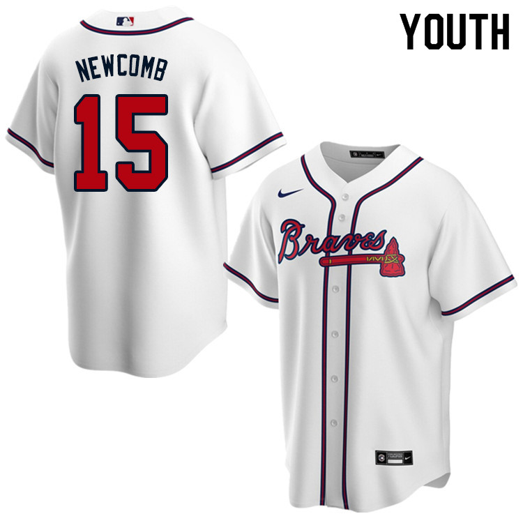 Nike Youth #15 Sean Newcomb Atlanta Braves Baseball Jerseys Sale-White